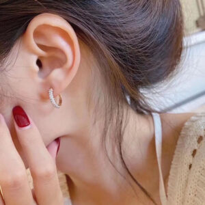 18K gold diamond earrings WX-MT0171